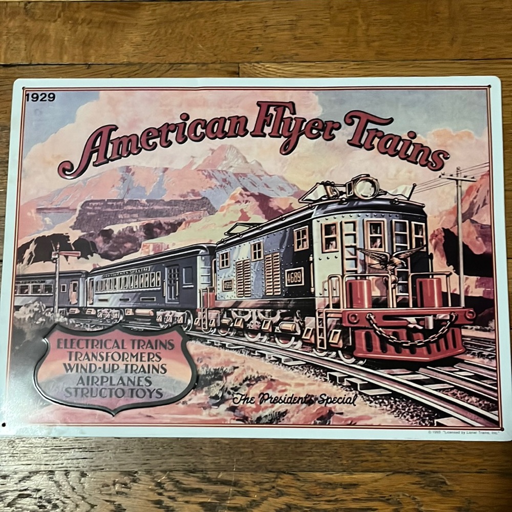 Metal American Flyer Sign